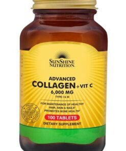 SUNSHINE NUTRITION Advanced Collagen + Vitamin C  Dietary Supplement 100 Tablets