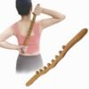 TOP CHOICE Wooden Therapy Roller Tools Professional Body Massager (16.53 in) Manual Body Back Massager Relieve Muscle Soreness (8 Roller)