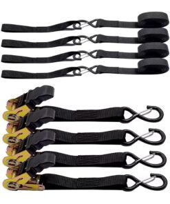 4PCS Ratchet Straps 16FT 2,200 LB Straps Tensioner, Ratchet Tightener, Polyester Rope Tightener Cargo Straps, for Motorcycle Straps Tie Downs Appliances Trucks