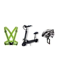 Winner Sky Electric Scooter E10 50km Mileage and 1000W Motor with Full Foldability and 48V 13Ah Battery, Improved Speed of 50km, Anti-Theft Remote Control with Helmet - Ideal for Urban Commutes Black