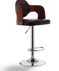 SULSHA Modern Height Adjustable Chair , Bar Chair , Bar Stool Set Leather Padded Stool Black/Brown/Silver