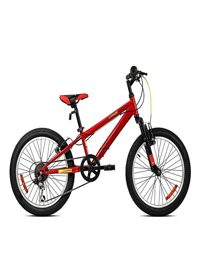 Spartan Cypher MTB Kids Bike | 20 Inch Wheel Size | 7 Speed | Lava Red Color