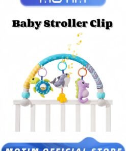 Motim Baby Stroller Clip for Babies 0-12 Months Activity Musical Car Clip Bed Clip Baby Early Learning with Animal Accessories & Bells