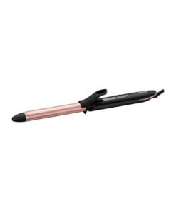 BaByliss Rose Quartz 19mm Curling Tong | Advanced Ceramics Ultra-Fast Heat Up Hair Curling Iron | Non Ionic 2.5m Swivel Cord | 6 Heat Settings From 160°C-210°C With Auto Shut Off | C450SDE Black/Pink