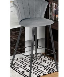 Wooden Twist Modern Cafe Bar Stool With Metal Legs