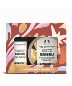 THE BODY SHOP Almond Milk Treats Gift Set – Shower Cream (60 Ml) And Body Butter (50 Ml) – Almond Milk Infusion For Dry And Sensitive Skin, Vegan, Deep Hydration And Soft Skin Finish