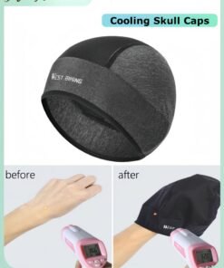 HALAMODO Cooling Skull Caps Helmet Liner Lightweight Mesh Under Helmet Cycling Motorcycle Hard Hat Sweat Liner for Men Women