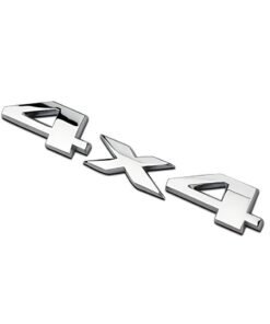 Durable 3D 4X4 (4*4) Car Emblem – Silver Alloy Badge for SUV, Off-Road & 4WD Vehicles.