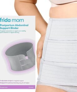 Frida Mom Postpartum Abdominal Support Binder – Adjustable Compression Belt for C-Section & Postpartum Recovery, Breathable & Comfortable Belly Wrap for Core Support