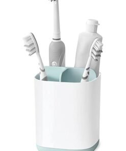 Garlo Toothbrush Holder with Anti-Slip Bottom-Made of PP and Abs Plastic Versatile Storage, Detachable for Easy Cleaning,3 Slots Electric Toothbrush and Toothpaste Holder Bathroom Organizer for Countertop.
