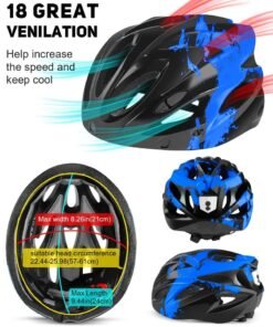 Arabest Bike Helmet with USB Rechargeable LED Light Detachable Goggles and Sun Visor, Mountain & Road Bicycle Helmets for Men Women Adult Cycling Helmets - Image 4