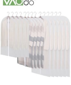 VAOdo Clothes Dust Covers Large Medium and Small 3 Sizes Transparent Breathable Hanging Zip Clothes Storage Cover