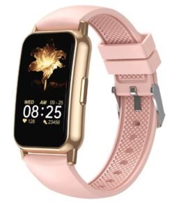 Lady Smart Watch Sport Fitness Tracker Business for Women 1.47 Inch Lightweight HD Display Bluetooth Call AI Waterproof Multi-Functional for Android & iOS for Boys Girls Teens Silicone Strap Pink