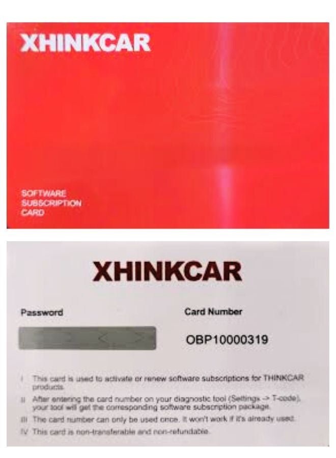 THINKCAR 1 Year Software Subscription for Thinkcar Professional Scanner Tools 12v Passenger Vehicles, Only Software , Not Other Accessories