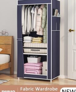 DUNISO Portable Closet Wardrobe,Dustproof Deisgn, Portable Closet Organizer with Non-woven Fabric Quick and Easy to Assemble Extra Strong and Durable for Hanging Clothes in Bedrooms and Apartments