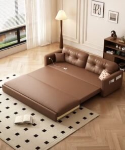 Organized Home Microfibres leather sofa bed dual-purpose foldable small apartment living room retractable multifunctional office apartment 2024 new - Image 3
