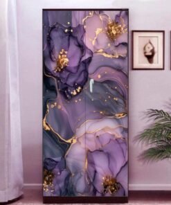 Almirah Sticker Waterproof Vinyl | Self-Adhesive Floral Design Wardrobe Cover | Bedroom Decoration | (186 x 83 cm) (Design-34)