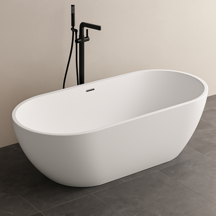 Freestanding albanyw glossy white e6091775 170x80x58cm