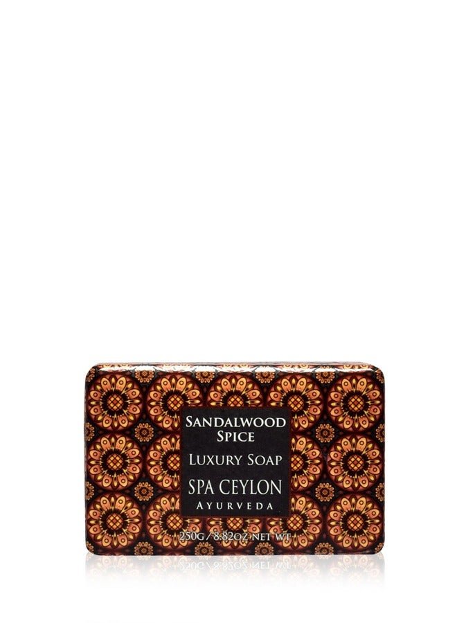 spa ceylon Sandalwood Spice Luxury Soap | Herbal Soap | Bath Soap | All Natural |Ayurveda | for All Skin Types | 250g