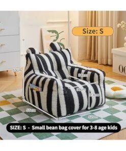 Arabest Kids Sofa Chair Animal Cartoon Sofa, Kid's Sofa Chair Children Cute Cartoon Couch Baby Sofa Seat Non-slip Armchair Animal Design Sofa Toddler Birthday Gift for Boys and Girls, Black Stripe Children's