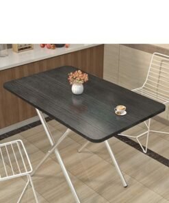 Foldable Table, Portable Camping Table Wooden Square Desk Simple Design, Multifunctional Folding Table Lunch Table, Space Saving Stable and Durable, for Camping Dining Garden Picnic Coffee (Black 60*40cm)
