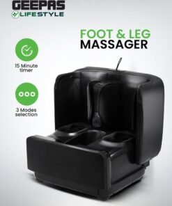 GEEPAS Multifunctional Foot and Leg Massager- GM86105/ 3 Modes, 3 Intensity Levels, 15 Minutes Timer, Calf Massage with Vibration/ Acupoint Sole Massaging, Ideal for Athletes, Seniors, Perfect for Reducing Muscle Tension and Pain