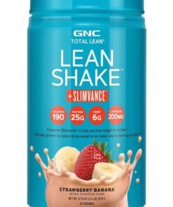 GNC Total Lean Lean Shake + Slimvance - Strawberry Banana, 20 Servings, Weight Loss Protein Powder with 200mg of Caffeine