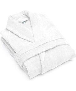 Cotton Home Unisex Bathrobe - 100% Cotton Super Soft Highly Absorbent Lightweight Bathrobes for Women & Men - Ideal for Everyday Comfort & Relaxation White