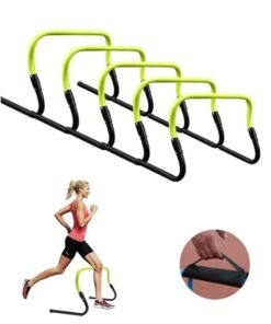 WALALLA 5-Pack Agility Training Hurdles Set - Adjustable Speed Training Equipment for Basketball, Soccer & Football | Includes Carry Bag | Perfect for Athletes & Coaches (Multi-Height)