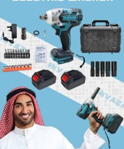 Mi VAZA Electric Wrench Kit - Brushless Motor - Powerful Torque - Cordless Impact Drill Set with 2 Batteries, Hexagon Deep Socket, Screwdriver Bits, Twist Drill Bits, Storage Box - Home Tool Kit