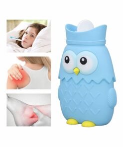 Hot Water Bag Cartoon Silicone Portable Heat Preservation Winter Water Filled Heating Bottle Small Lovely and Reusable Warm Water Bag Microwave Oven Heating Available
