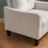 DANUBE HOME Supreme 1 Seater Fabric Sofa Armchair Modern Design Single Seater Accent Chair Comfortable Living Room Furniture L91Xw80Xh88Cm - Cream