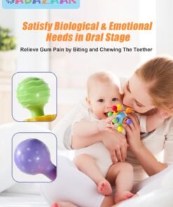 Alternative view of URbazaar 3Pcs Baby Teething Toys, Teething Toys for 3-12 Months Boys Girls, Newborn Baby Toys, Baby Rattles Toys, Sensory Chew Toys, 1 Year Old Baby Shower Gifts