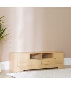 Alternative view of DANUBE HOME New Rhaze Tv Cabinet Modern Design Wall Unit Furniture Wooden Tv Stand Tv Rack Media Center For Living Room Bedroom L140Xw40Xh42Cm-Oak