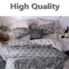 GOLDEN HOME 6 Piece King/Queen/Single size, striped pattern duvet cover set. set includes 1 Comforter Cover, 1 Fitted Bedsheet, 4 Pillowcases