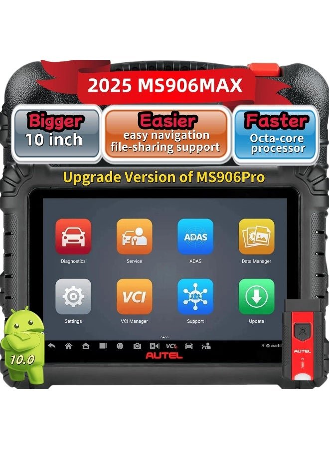 Autel MaxiSYS MS906 MAX - 10.1" Android-Based Diagnostic Tablet