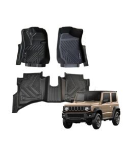 MOTOR FIT Floor Mats for Suzuki Jimny 3-Door 2018–2026 | All-Weather TPE Mats | Custom Fit 3D Design | Waterproof, Anti-Slip, Easy to Clean | Full Interior Protection