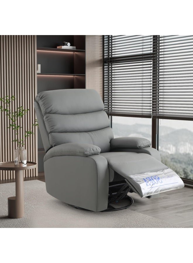 Organized Home Cozy Living Room Multifunctional Recliner Swivel & Rock and Recline at 150° Cat Scratch Resistant Fabric Cloud Like Comfort Easy Assembly & Stylish Design