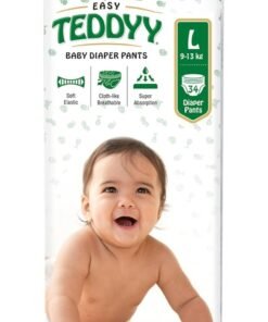 Teddyy Baby Diapers Pants Easy, Large, 34-Piece