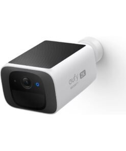 eufy Security S220 SoloCam Solar Security Camera Outdoor Wireless, Continuous Power, 2K Resolution Home Security Camera, 2.4 GHz Wi-Fi, No Monthly Fee, HomeBase 3 Compatible