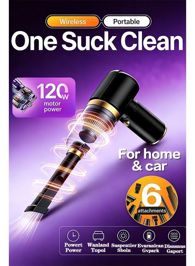Rechargeable Handheld Car Vacuum with Powerful Cyclonic Suction