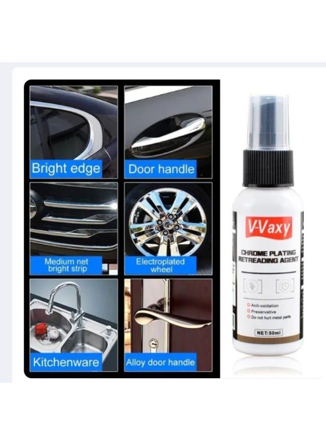 V-Vaxy Chrome Plate Retreading Agent Car Logo Rust Removal Spray Cleaner 50ML