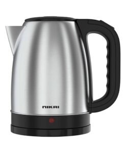 NIKAI Stainless Steel Electric Kettle Stylish And Safe Boiling, Auto Shut Off, Indicator Light, 360° Rotating Base, Timeless Design, Matt Finish, Ideal For Home And Office Use 1.7 L 1540 W NK420A/ NK420AX Silver/Black