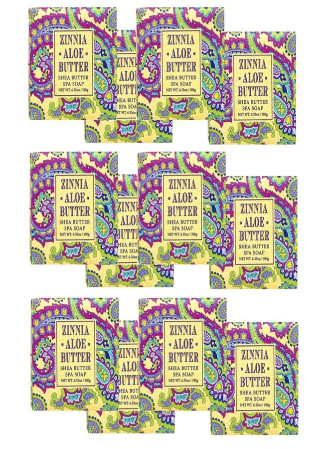 Greenwich Bay Trading Company Greenwich Bay Mini Botanical Soap Bars - 12 Pack 1.9 oz Each - Individually Wrapped Guest Soaps for Airbnb, Spa, Travel, Bath - Travel Size Bar Soap Set, Zinnia Aloe Butter