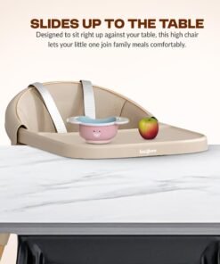 Alternative view of BAYBEE Premium 3-in-1 Convertible Baby High Chair for Kids | Toddler Dining Feeding Chair with Adjustable Height & 5-Point Safety Harness | Baby Chair with Adjustable Tray | Kids High Chair for Baby for 6 Months to 4 Years Boy Girl Beige