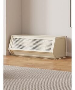 KLNAMAEAAN Floor Storage Rack Household Multi-functional Storage Milky White 69*38*31cm