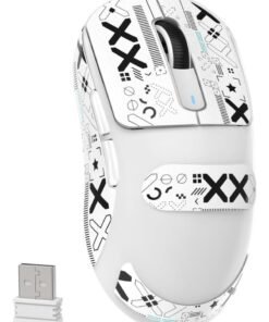 ATTACK SHARK X3 Wireless Gaming Mouse – Ultra-Light 49g Superlight Design – 26,000 DPI Optical Sensor – 2.4GHz Wireless, Bluetooth & Wired Connection – Programmable Buttons – RGB Lighting – Ergonomic Grip – Compatible with PC, Laptop, Mac (White)