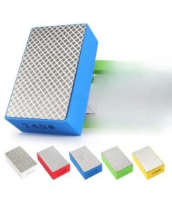 5 Pcs Diamond Hand Polishing Pads, Diamond Sanding Pads 60/120/240/400/1000 Grit Sanding Block Foam Backing for Tile Glass Stone Marble Granite Ceramics Metal Wet&Dry