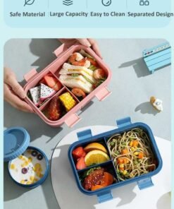 Super ZYouth Lunch Boxes for Kids, Bento Box for Children's School with 3 Compartments and Sauce Box, Leak-Proof Lunch Food Container - Image 3