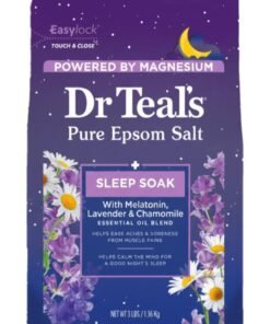 Dr Teal's Melatonin Epsom Salt Sleep Soak - Calms the Mind & Eases Muscle Aches for a Better Night's Sleep with Lavender & Chamomile 1.36kg